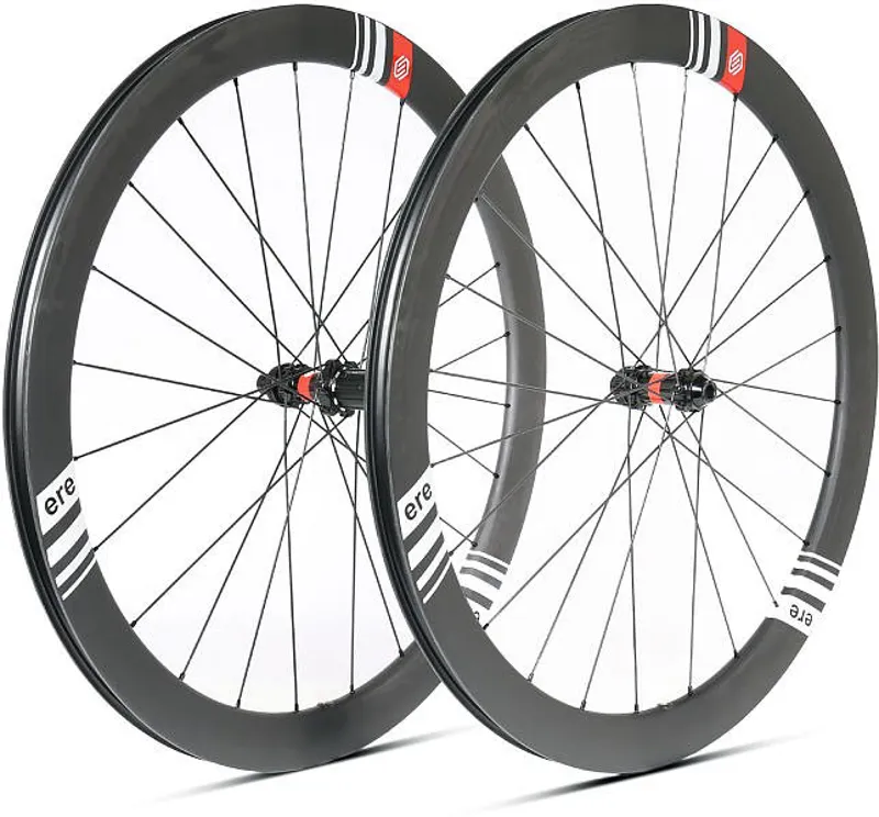ERE Omnia CL 45 Carbon Disc Road Wheelset - Shimano - Black/White