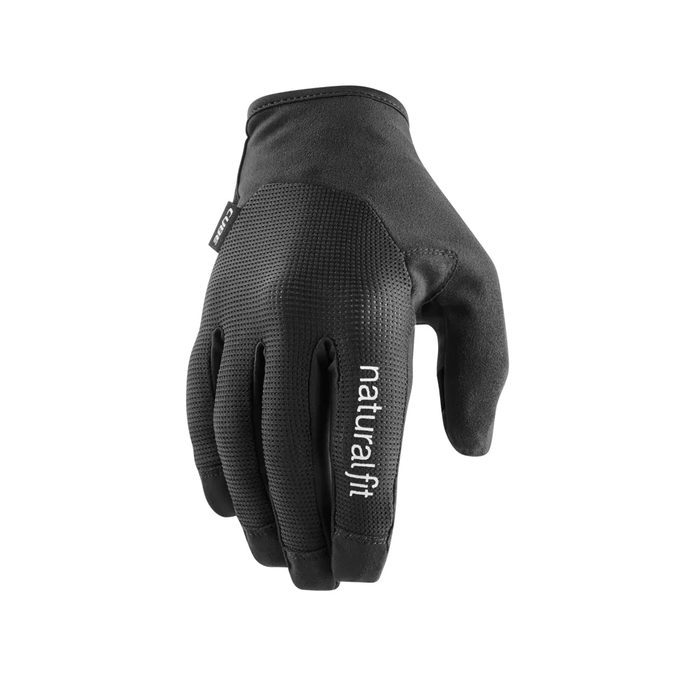 uPRISE Bikes Cube X Natural Fit Long Finger Gloves - Black | Price match, 365 day return s, 18-Month Warranty, Finance Available & Free UK Delivery
