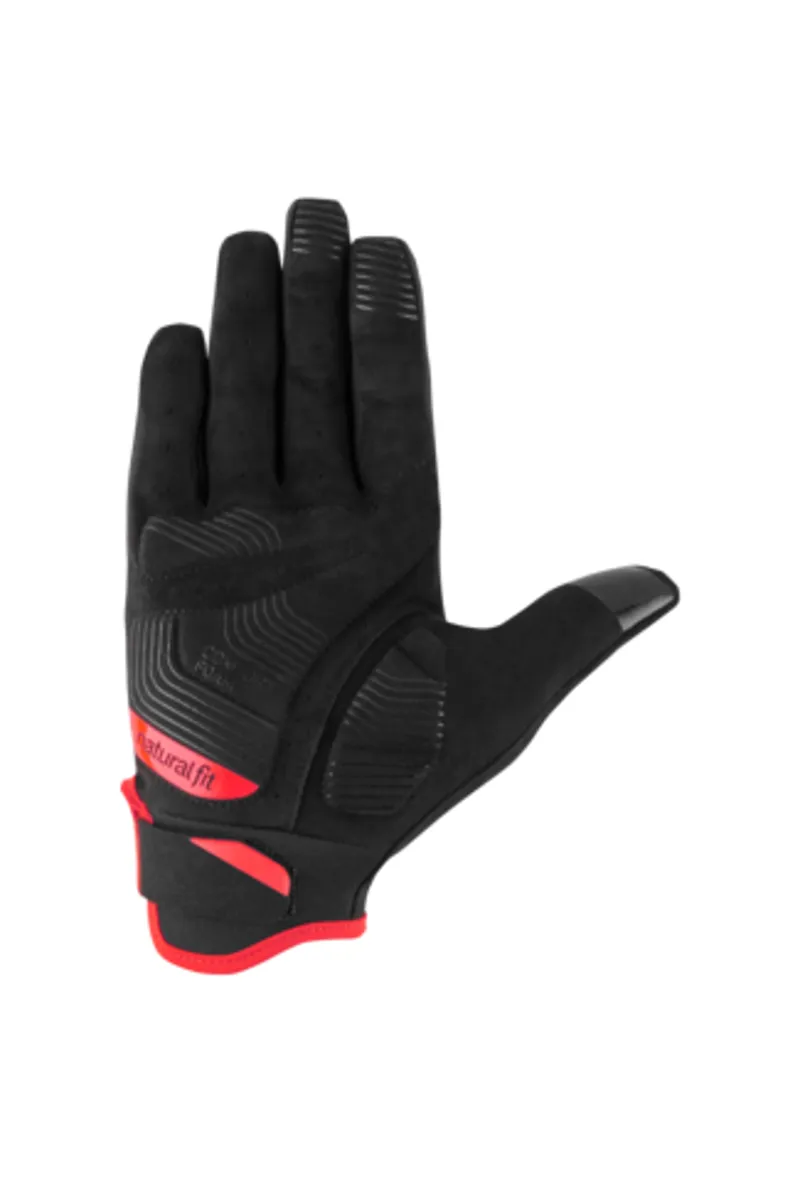 Cube X Natural Fit Long Finger Gloves - Red/Black-1