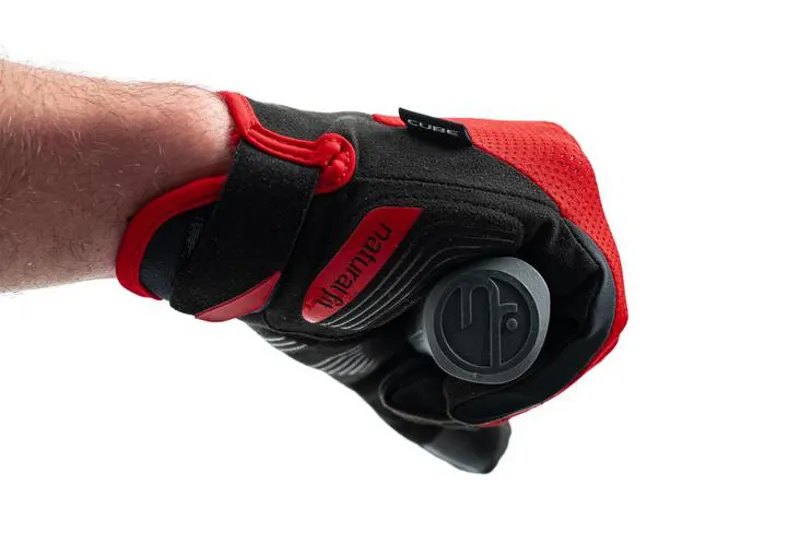 Cube X Natural Fit Long Finger Gloves - Red/Black-4