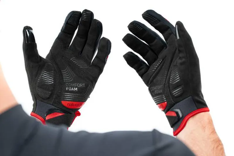 Cube X Natural Fit Long Finger Gloves - Red/Black-5
