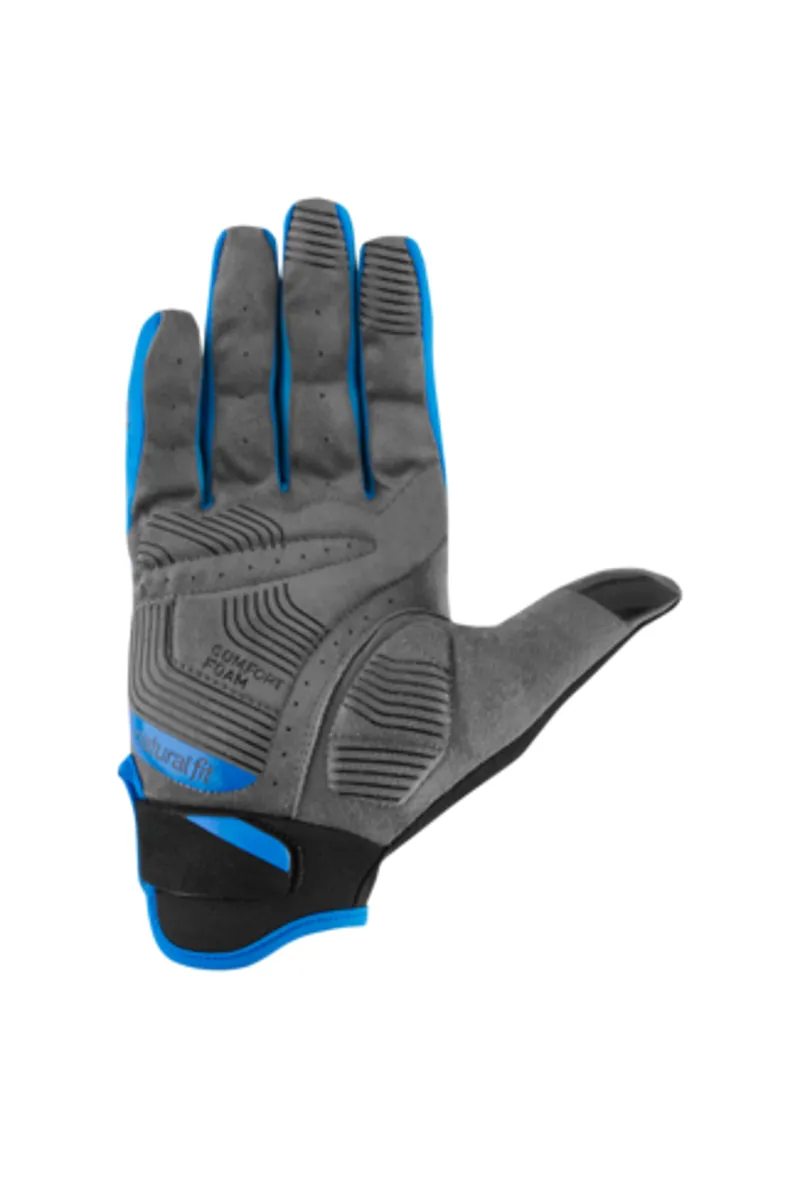 Cube X Natural Fit Long Finger Gloves - Grey/Blue -1