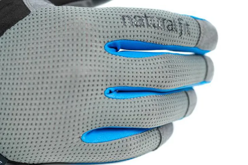 Cube X Natural Fit Long Finger Gloves - Grey/Blue -3
