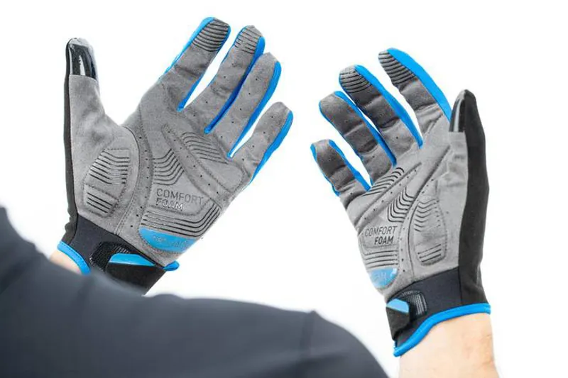 Cube X Natural Fit Long Finger Gloves - Grey/Blue -5