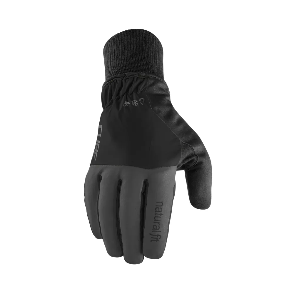 uPRISE Bikes Cube Winter X Natural Fit Long Finger Gloves - Black | Price match, 365 day return s, 18-Month Warranty, Finance Available & Free UK Delivery