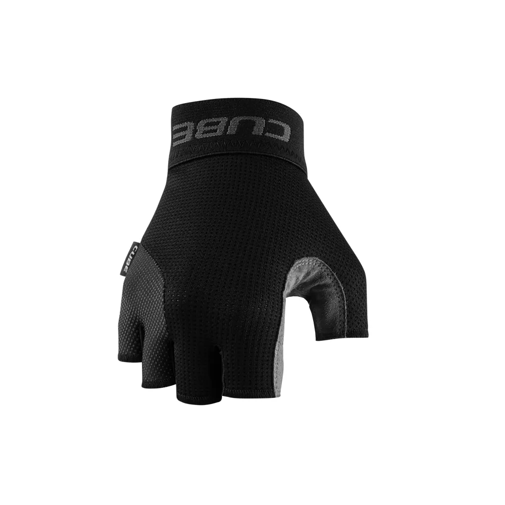 uPRISE Bikes Cube Pro Short Finger Gloves - Black | Price match, 365 day return s, 18-Month Warranty, Finance Available & Free UK Delivery