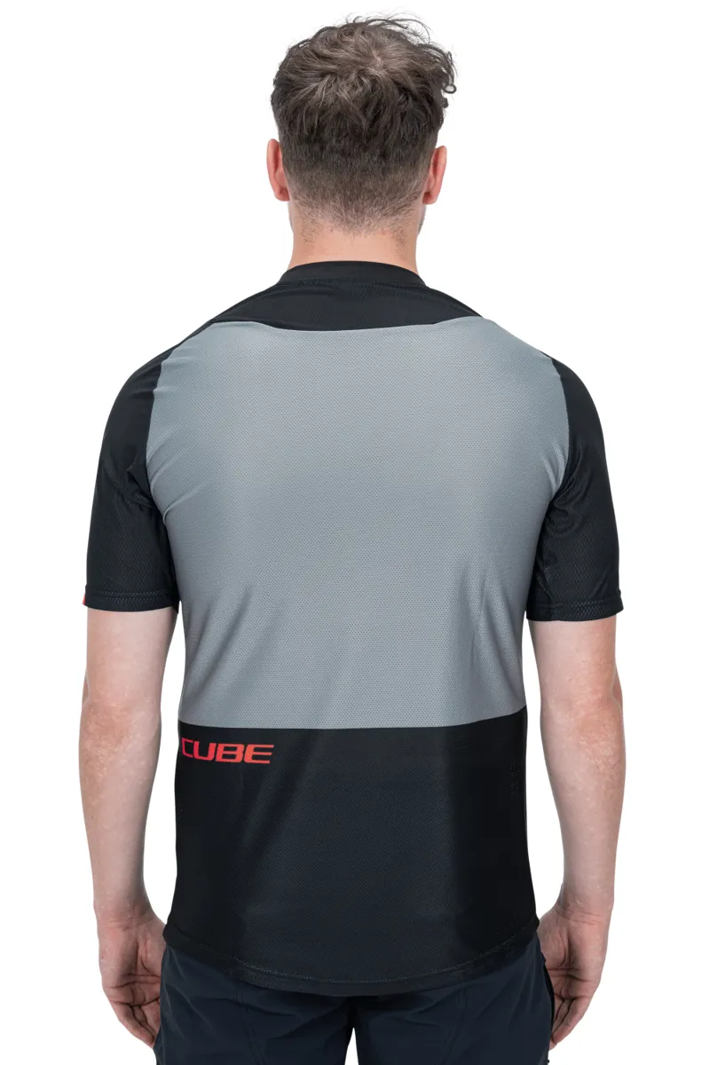 Cube Edge Round Neck Short Sleeve Jersey - Black/Grey -2