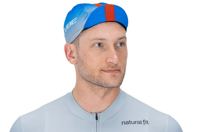 Cube Race Teamline Cycling Cap - Blue/Grey/Red-1