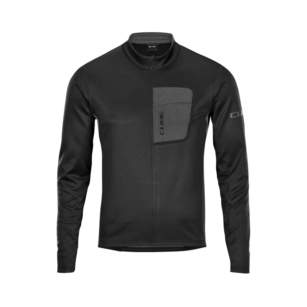 uPRISE Bikes Cube ATX Full Zip Long Sleeve Jersey - Black | Price match, 365 day return s, 18-Month Warranty, Finance Available & Free UK Delivery