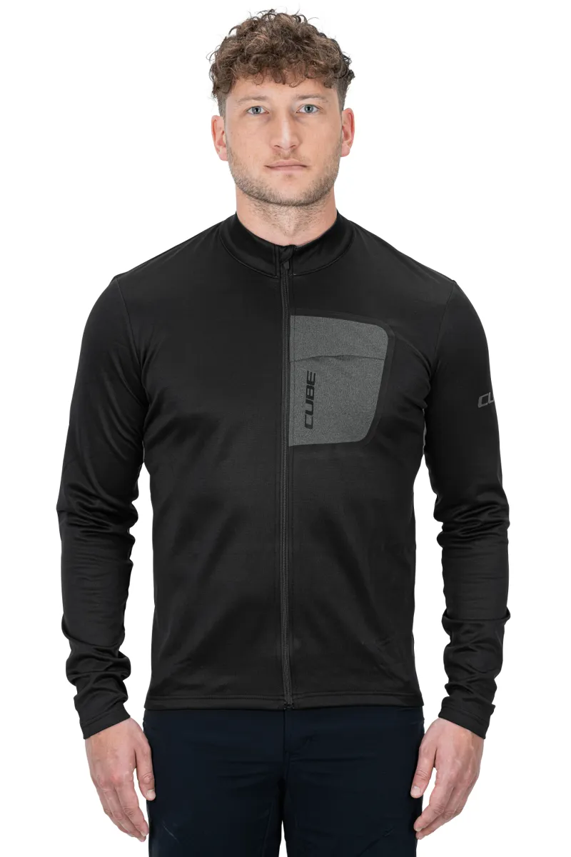 Cube ATX Full Zip Long Sleeve Jersey - Black -1