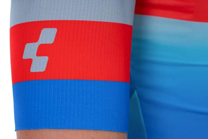 Cube Teamline Short Sleeve Jersey - Blue/Red/Grey -3