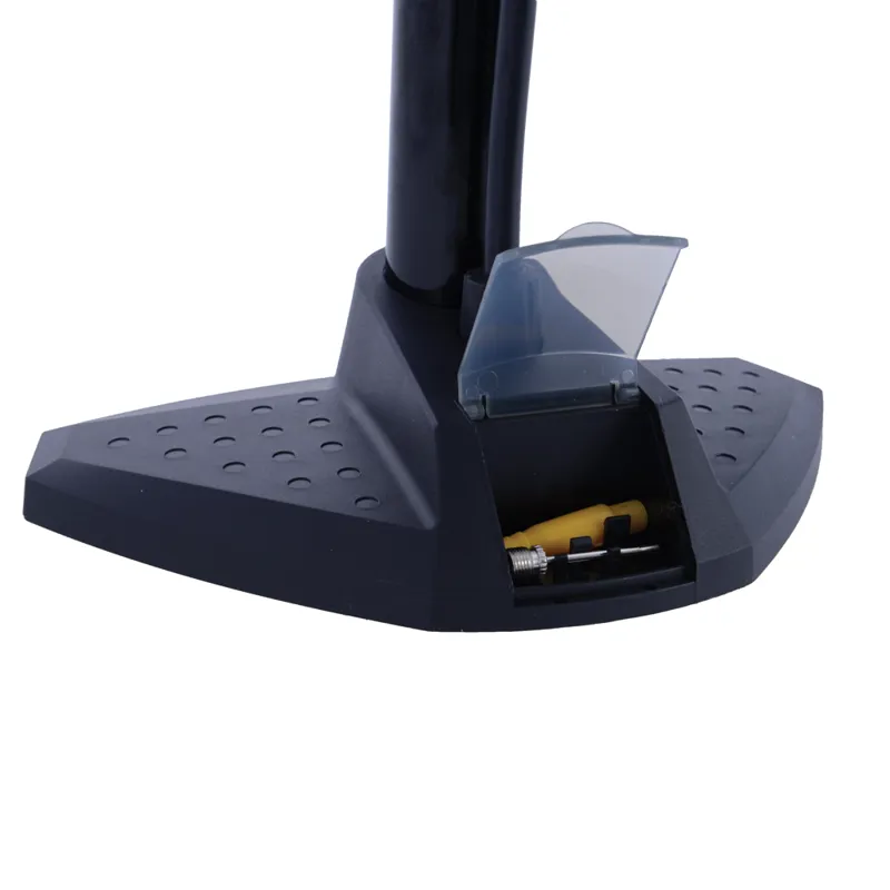 Oxford Airtrack Workshop Steel Floor Pump with Gauge - Black-2