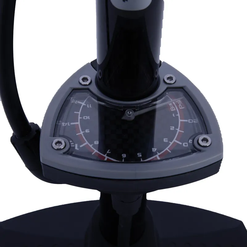 Oxford Airtrack Workshop Steel Floor Pump with Gauge - Black-1
