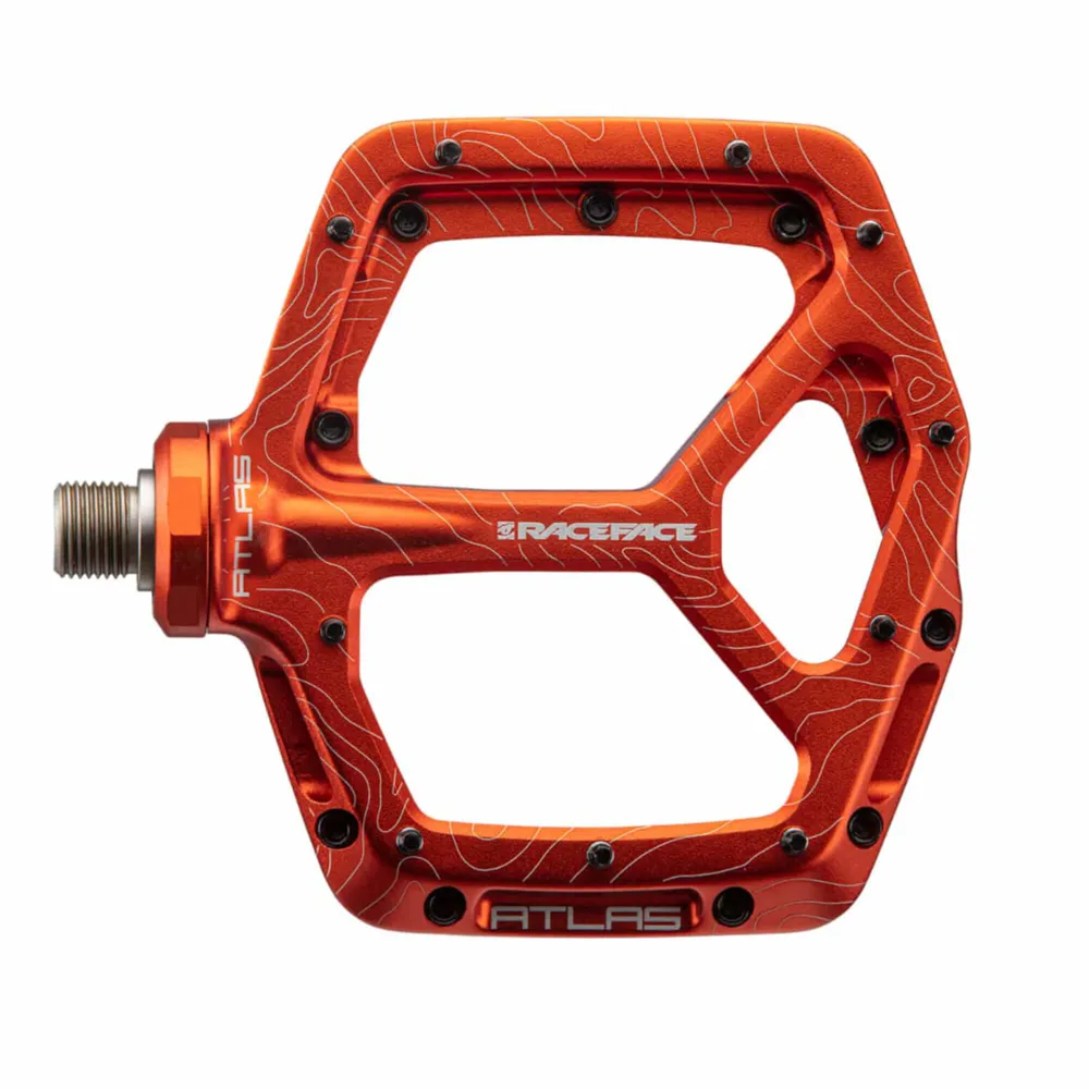 uPRISE Bikes Race Face Atlas Flat MTB Pedals - Orange | Price match, 365 day return s, 18-Month Warranty, Finance Available & Free UK Delivery