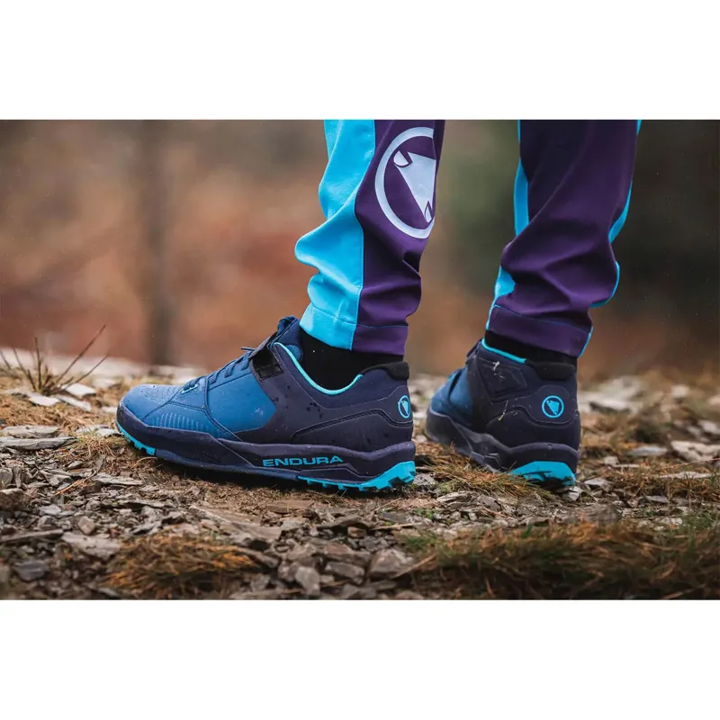 Endura MT500 Burner Flat Mountain Bike Shoes - Navy-4