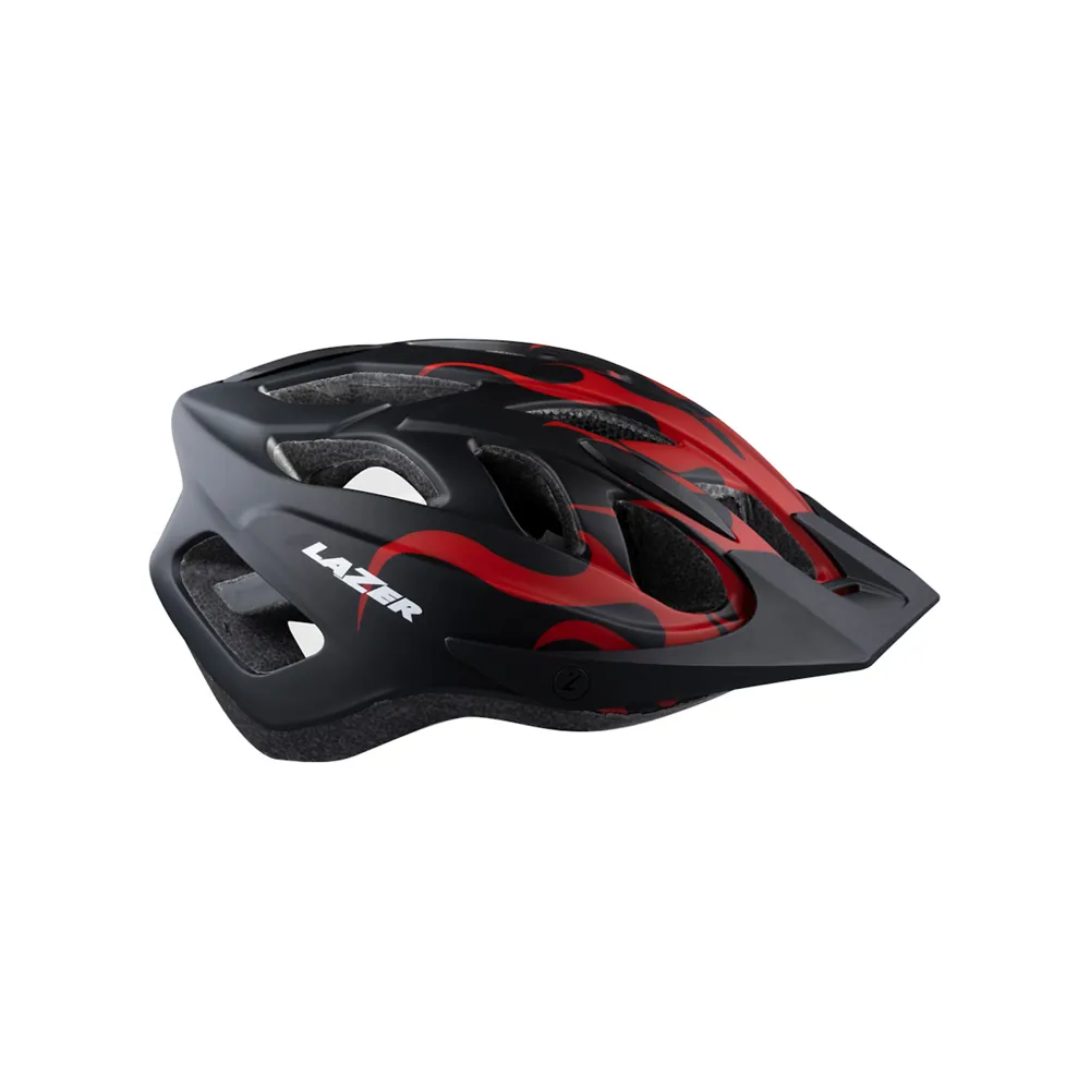 uPRISE Bikes Lazer J1 Kids / Youth MTB Cycling Helmet - 52-56cm - Big Flames | Price match, 365 day return s, 18-Month Warranty, Finance Available & Free UK Delivery