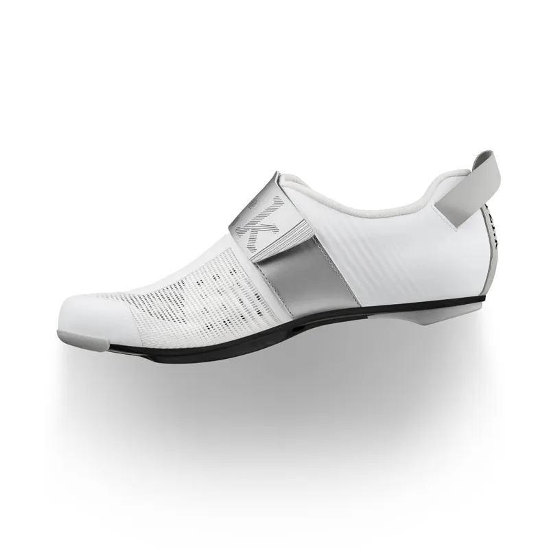 Fizik Transiro Hydra Aeroweave Carbon Triathlon Shoes - White/Silver-3