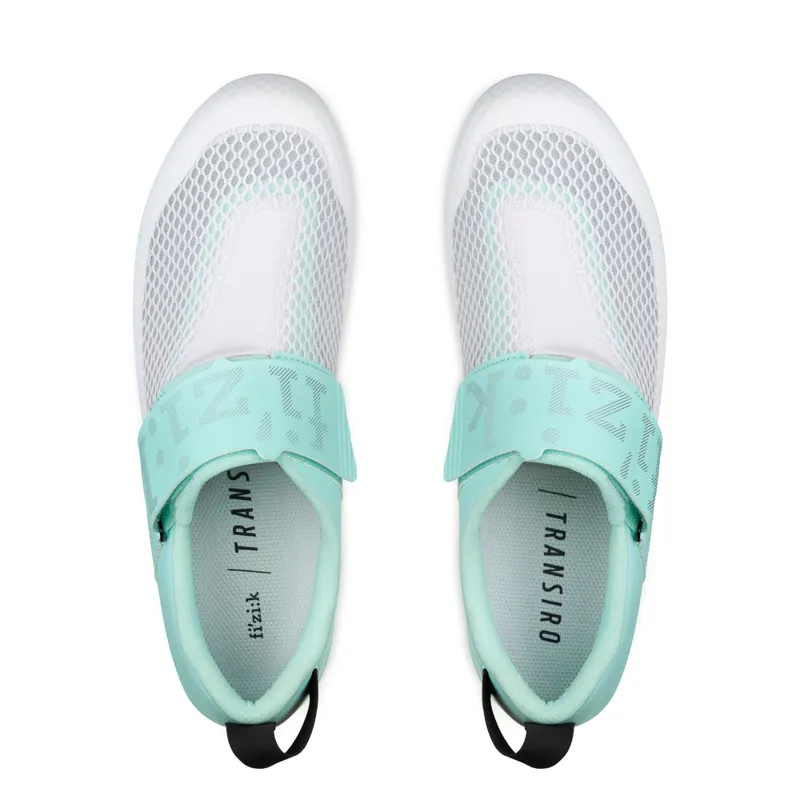 Fizik Transiro Hydra Triathlon Shoes - White/Aquamarine-1