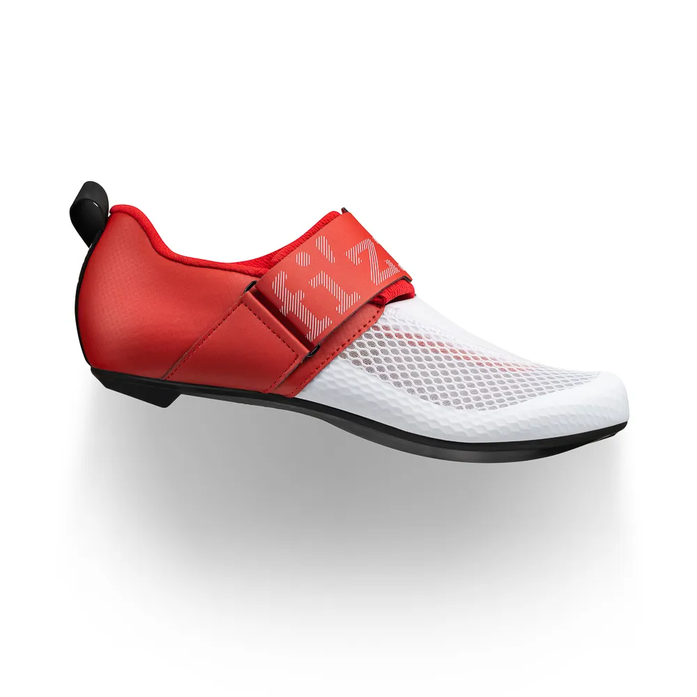 uPRISE Bikes Fizik Transiro Hydra Triathlon Shoes - White/Red | Price match, 365 day return s, 18-Month Warranty, Finance Available & Free UK Delivery