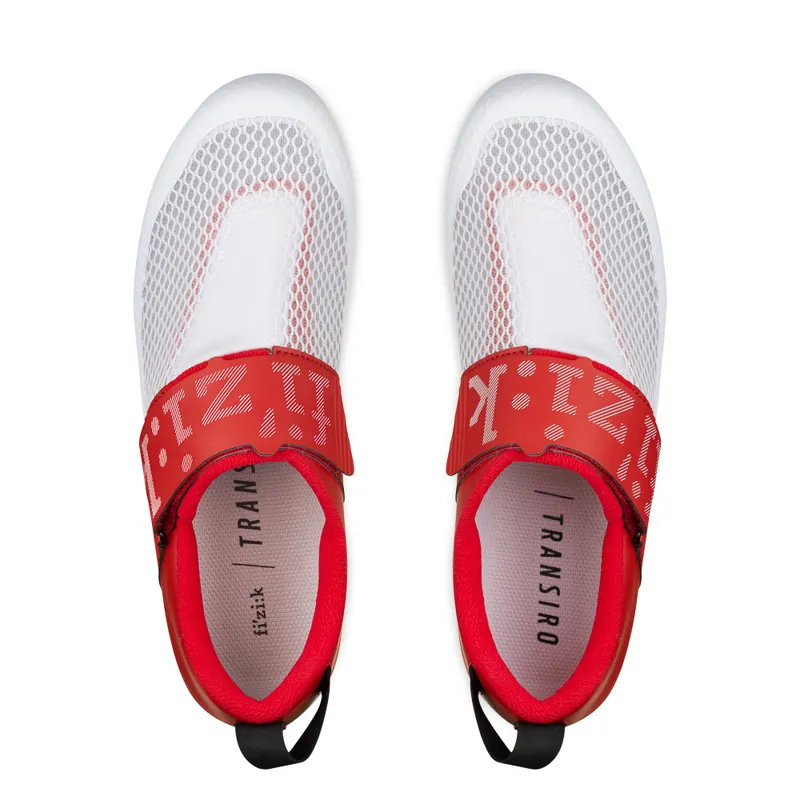 Fizik Transiro Hydra Triathlon Shoes - White/Red-1