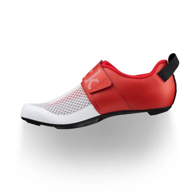 Fizik Transiro Hydra Triathlon Shoes - White/Red-3