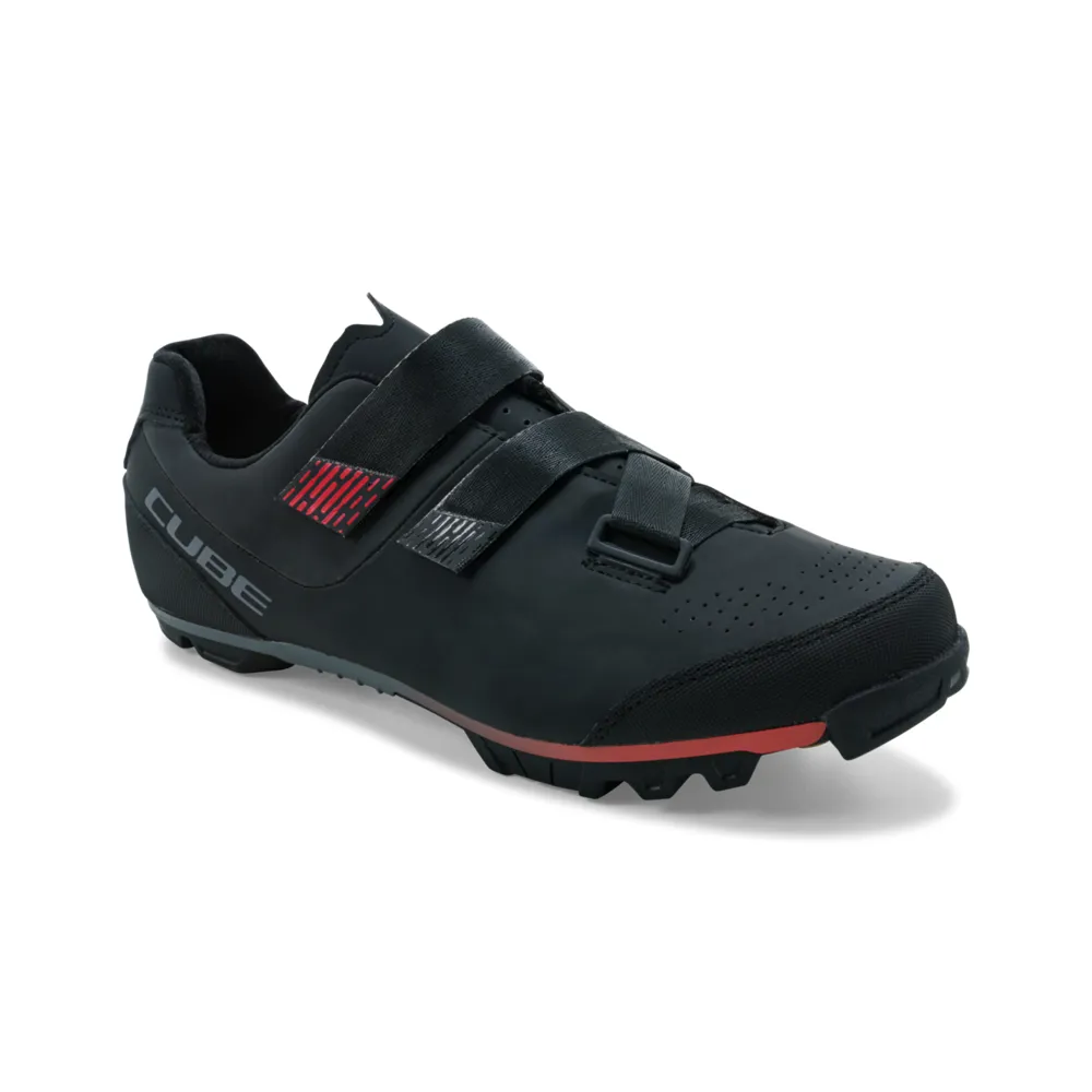 uPRISE Bikes Cube Peak MTB Shoes - Black/Red | Price match, 365 day return s, 18-Month Warranty, Finance Available & Free UK Delivery