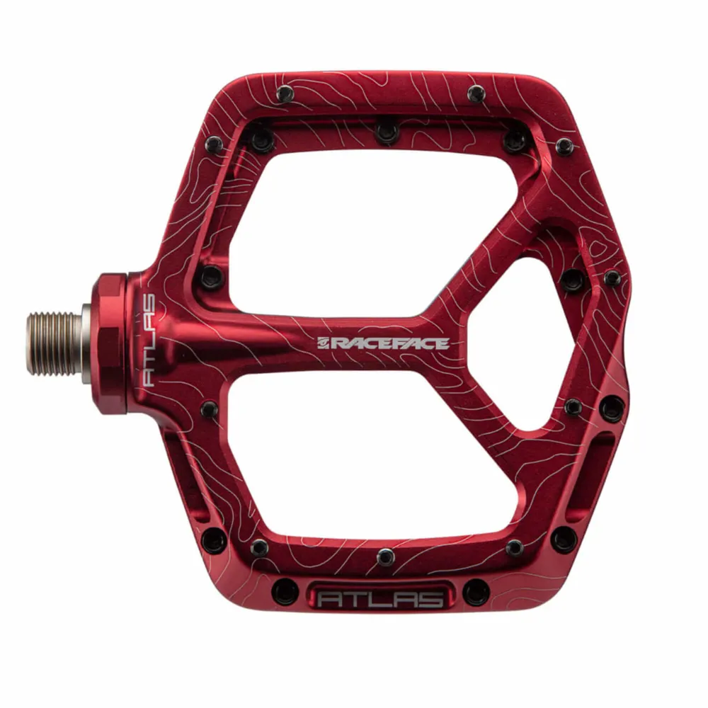uPRISE Bikes Race Face Atlas Flat MTB Pedals - Red | Price match, 365 day return s, 18-Month Warranty, Finance Available & Free UK Delivery