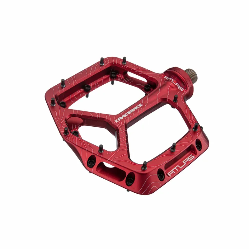 Race Face Atlas Flat MTB Pedals - Red-1
