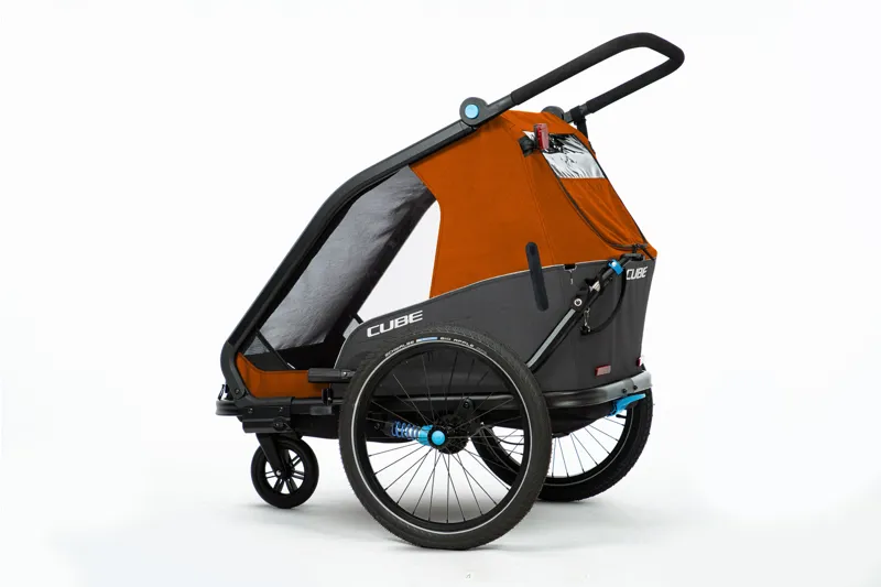 Cube Kids Trailer Double CMPT - X Actionteam Grey/Orange-1