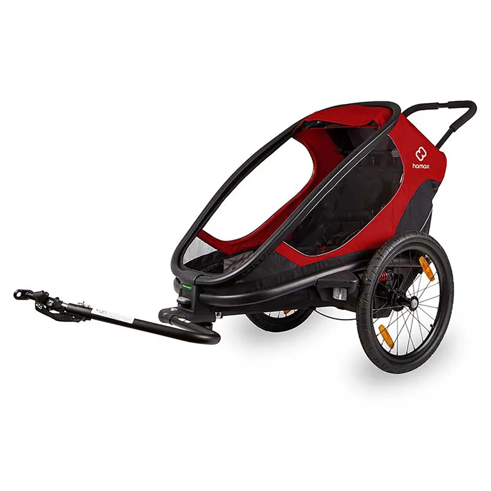 uPRISE Bikes Hamax Outback One Reclining Single Child Trailer - Red/Black | Price match, 365 day return s, 18-Month Warranty, Finance Available & Free UK Delivery
