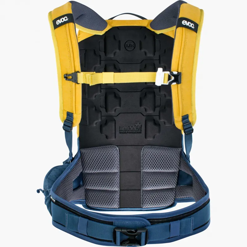 Evoc Trail Pro Protector 10 Litre Backpack - Curry/Denim-1