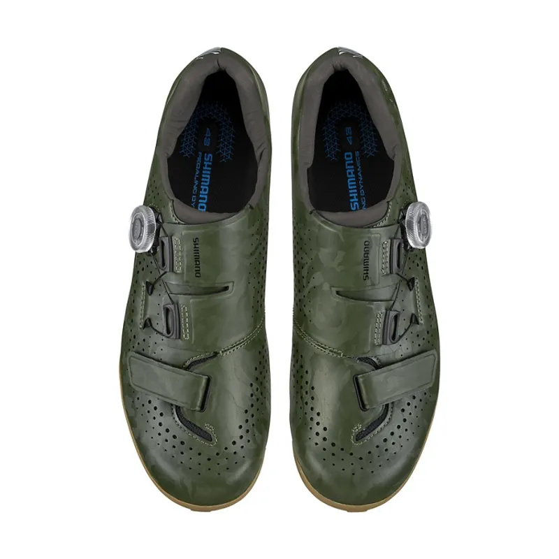 Shimano RX600 Men's Clipless Gravel Road Shoes - Green-1