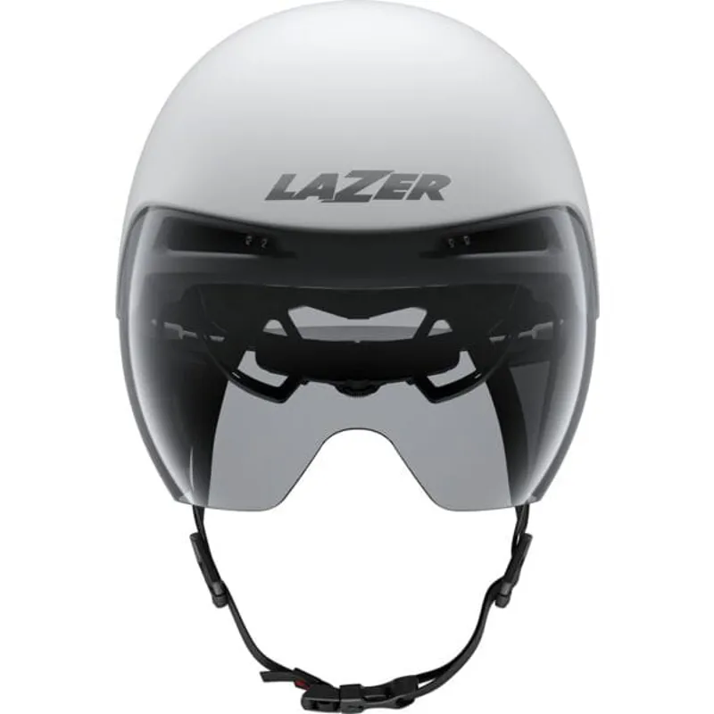 Lazer Victor KinetiCore TT Road Helmet - Matt White Silver-1