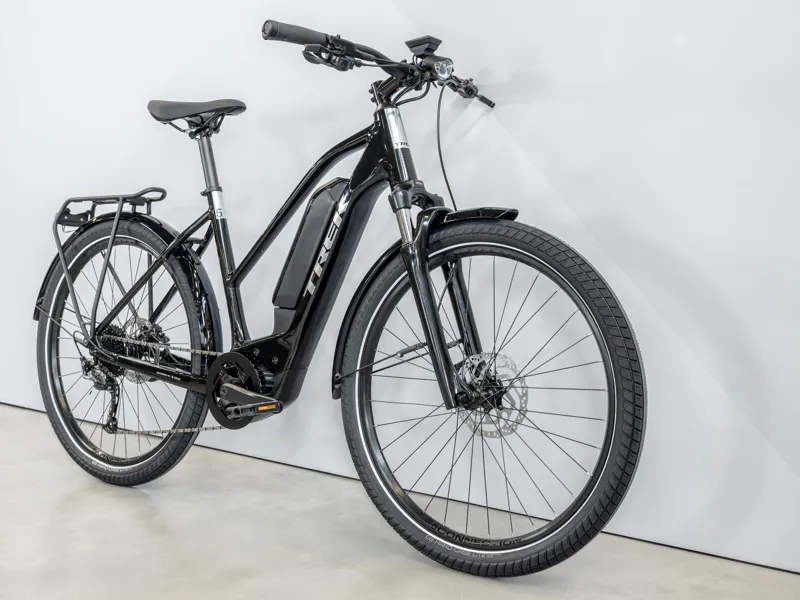 Trek Allant+ 5 Stagger 725 Electric Hybrid Bike - Trek Black - Medium-1