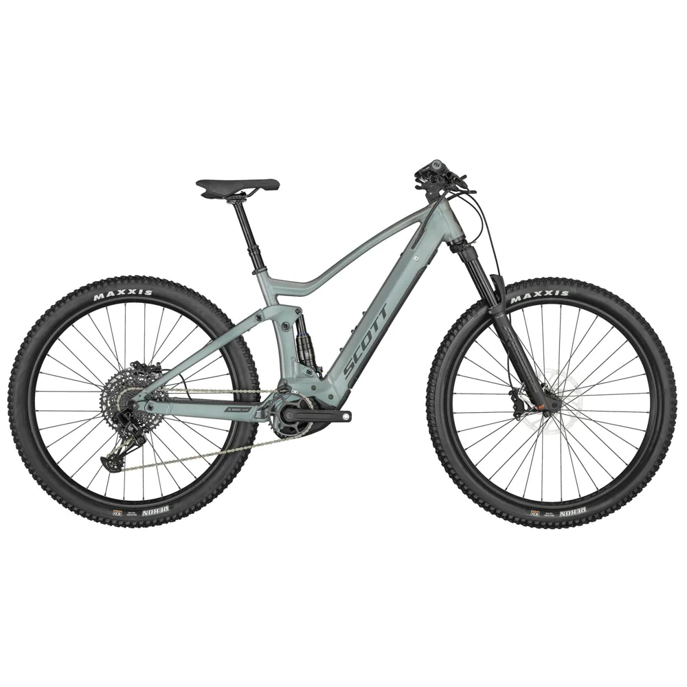 uPRISE Bikes Scott Strike eRIDE 930 2024 Electric Full Sus MTB - Prism Grey Green | Price match, 365 day return s, 18-Month Warranty, Finance Available & Free UK Delivery