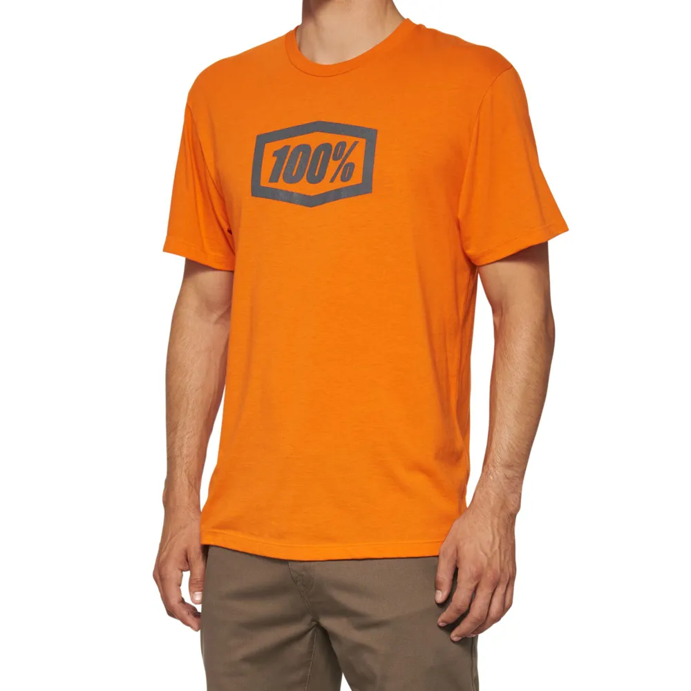 uPRISE Bikes 100 Percent Icon Men's Short Sleeve T-Shirt - Orange | Price match, 365 day return s, 18-Month Warranty, Finance Available & Free UK Delivery