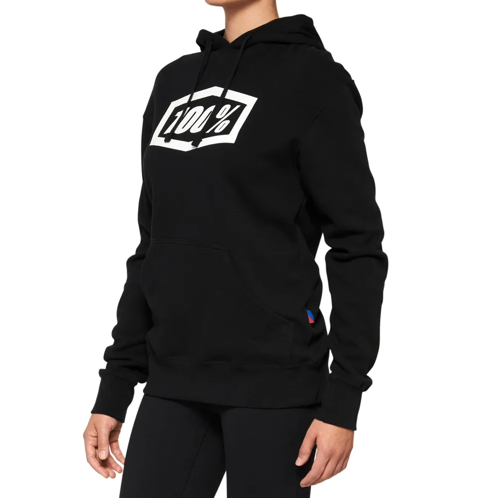uPRISE Bikes 100 Percent Icon Pullover Women's Hoodie - Black | Price match, 365 day return s, 18-Month Warranty, Finance Available & Free UK Delivery