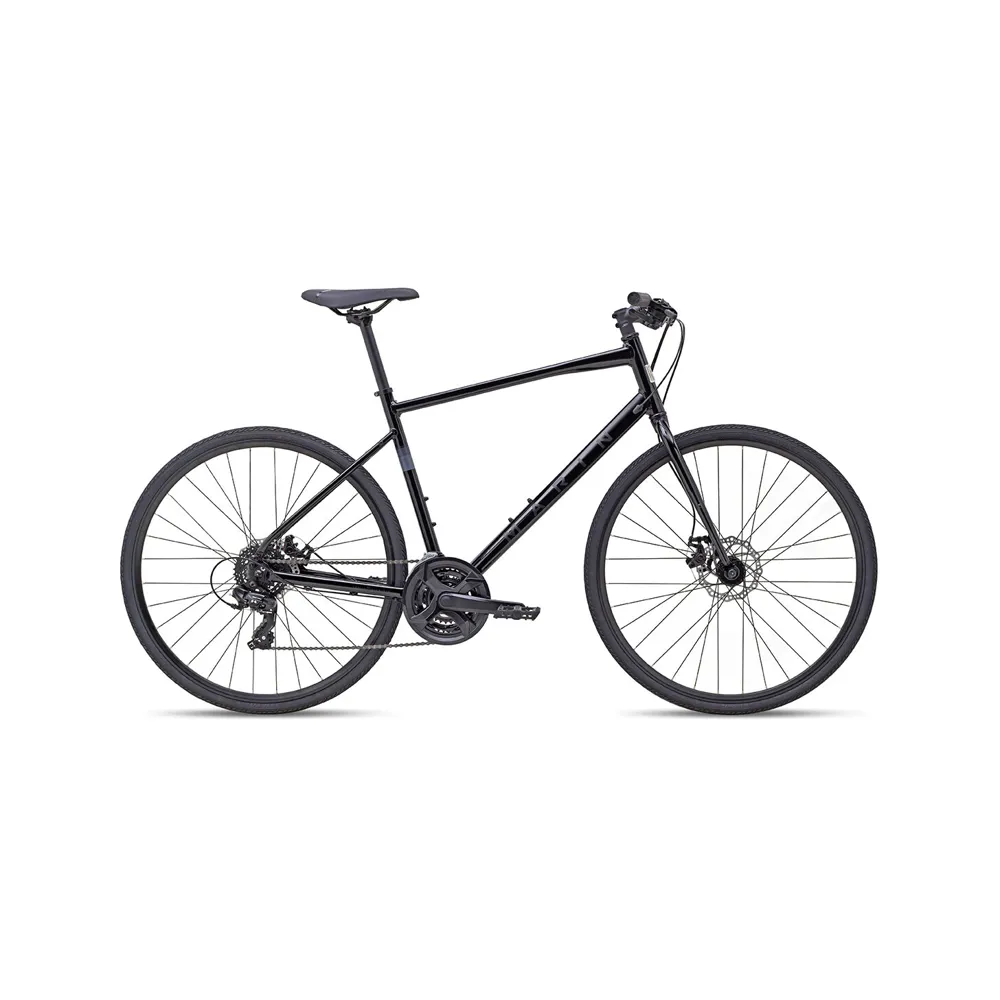 uPRISE Bikes Marin Fairfax 1 2024 Hybrid Bike - Gloss Black | Price match, 365 day return s, 18-Month Warranty, Finance Available & Free UK Delivery
