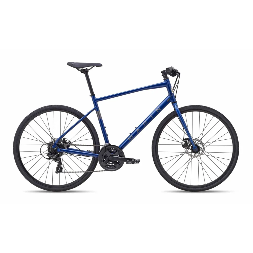uPRISE Bikes Marin Fairfax 1 2024 Hybrid Bike - Gloss Blue | Price match, 365 day return s, 18-Month Warranty, Finance Available & Free UK Delivery