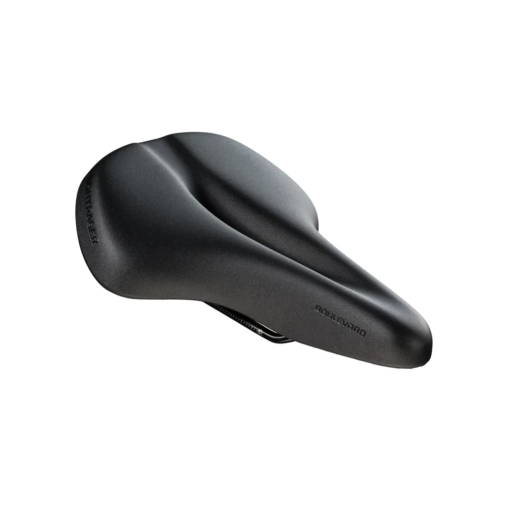 uPRISE Bikes Bontrager Boulevard Comfort Saddle - 280mm x 205mm - Black | Price match, 365 day return s, 18-Month Warranty, Finance Available & Free UK Delivery