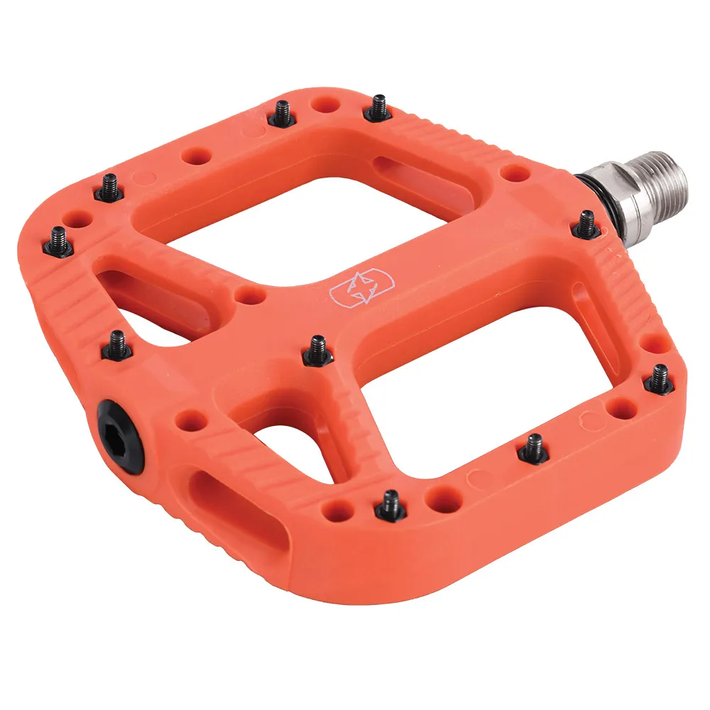 uPRISE Bikes Oxford Loam 20 Nylon Flat MTB Pedals - Orange | Price match, 365 day return s, 18-Month Warranty, Finance Available & Free UK Delivery