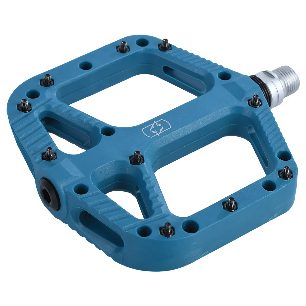 uPRISE Bikes Oxford Loam 20 Nylon Flat MTB Pedals - Blue | Price match, 365 day return s, 18-Month Warranty, Finance Available & Free UK Delivery