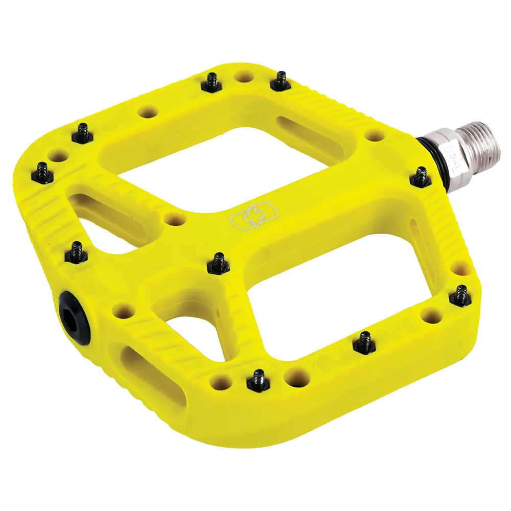 uPRISE Bikes Oxford Loam 20 Nylon Flat MTB Pedals - Yellow | Price match, 365 day return s, 18-Month Warranty, Finance Available & Free UK Delivery