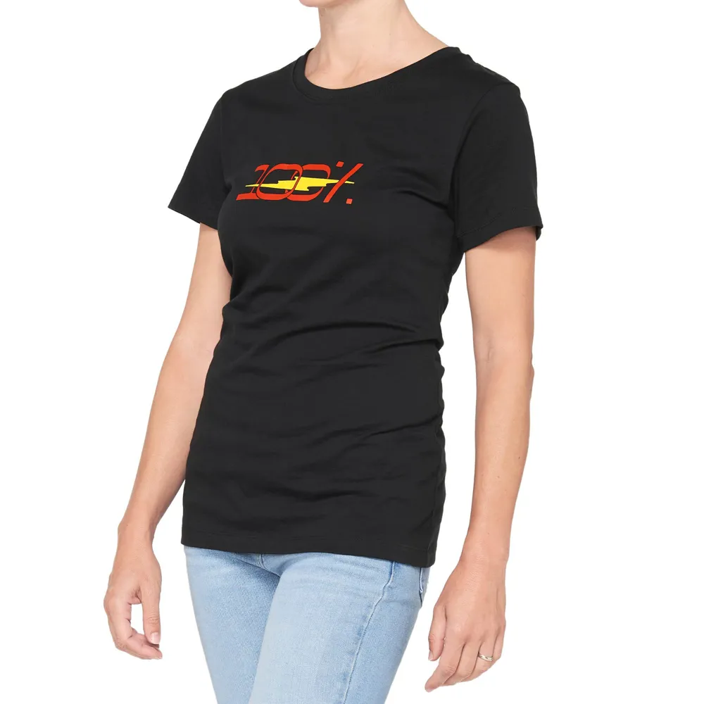 uPRISE Bikes 100 Percent Joshua Crewneck Womens T-Shirt - Black | Price match, 365 day return s, 18-Month Warranty, Finance Available & Free UK Delivery