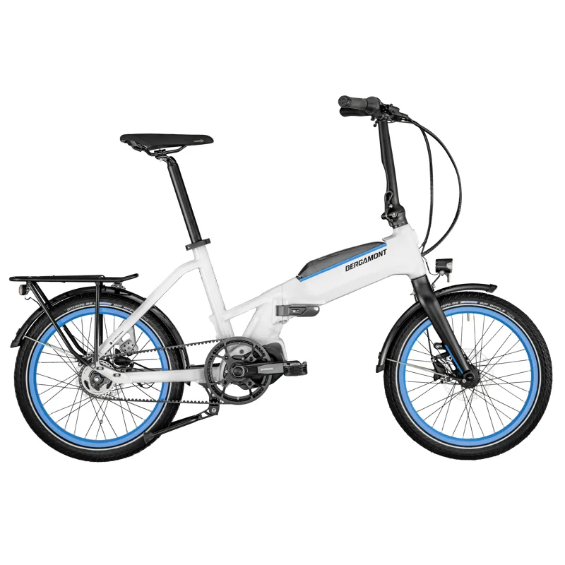 Bergamont Paul-E EQ Expert Electric Folding Bike - White/Cyan