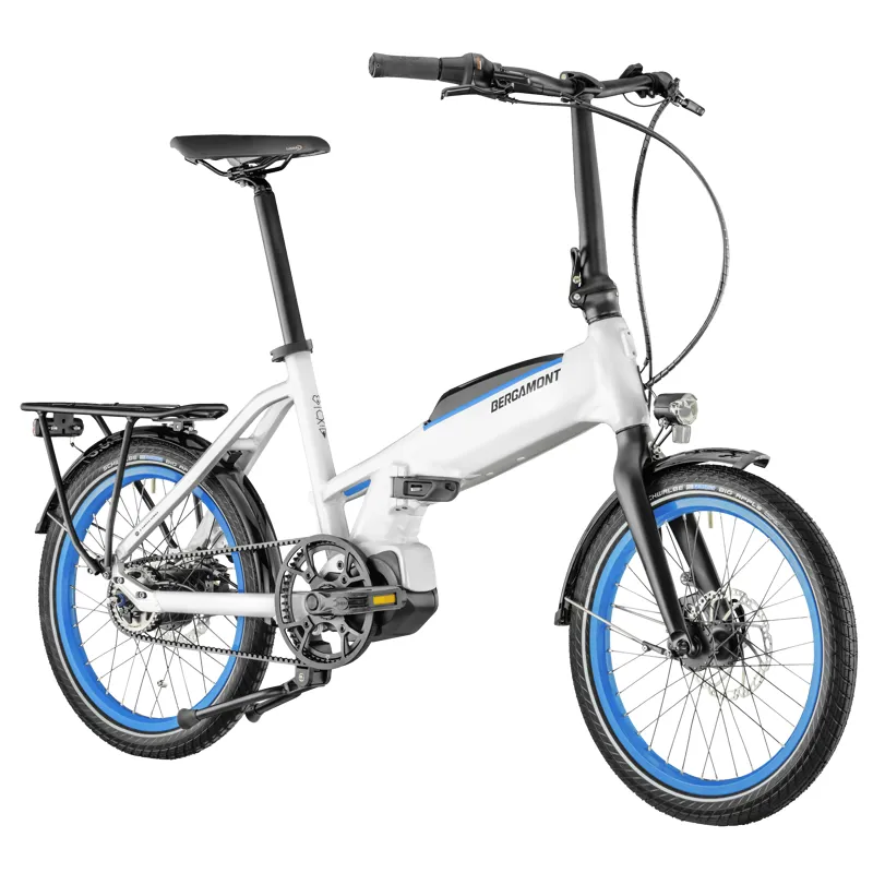 Bergamont Paul-E EQ Expert Electric Folding Bike - White/Cyan-1