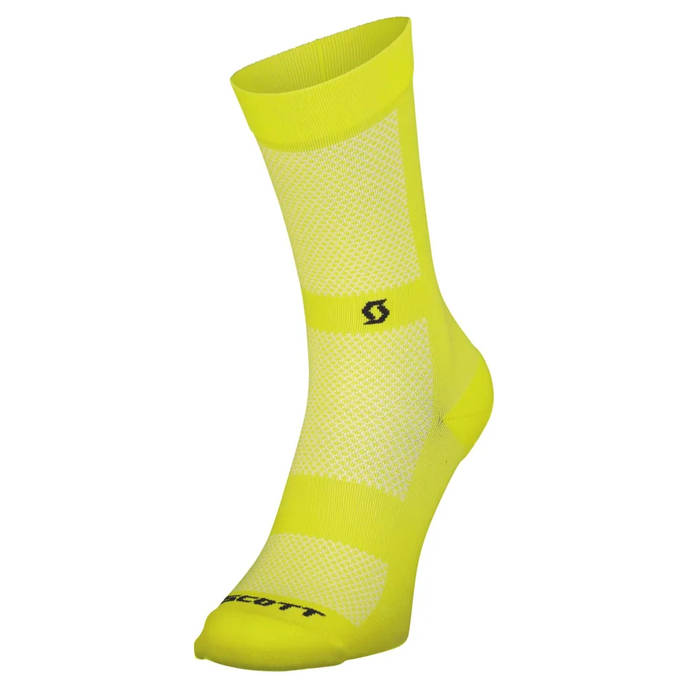 uPRISE Bikes Scott Performance No Shortcuts Crew Socks - Sulphur Yellow/Black | Price match, 365 day return s, 18-Month Warranty, Finance Available & Free UK Delivery