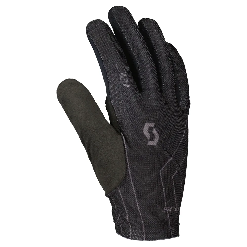 uPRISE Bikes Scott RC Team Long Finger Gloves - Black/Dark Grey | Price match, 365 day return s, 18-Month Warranty, Finance Available & Free UK Delivery