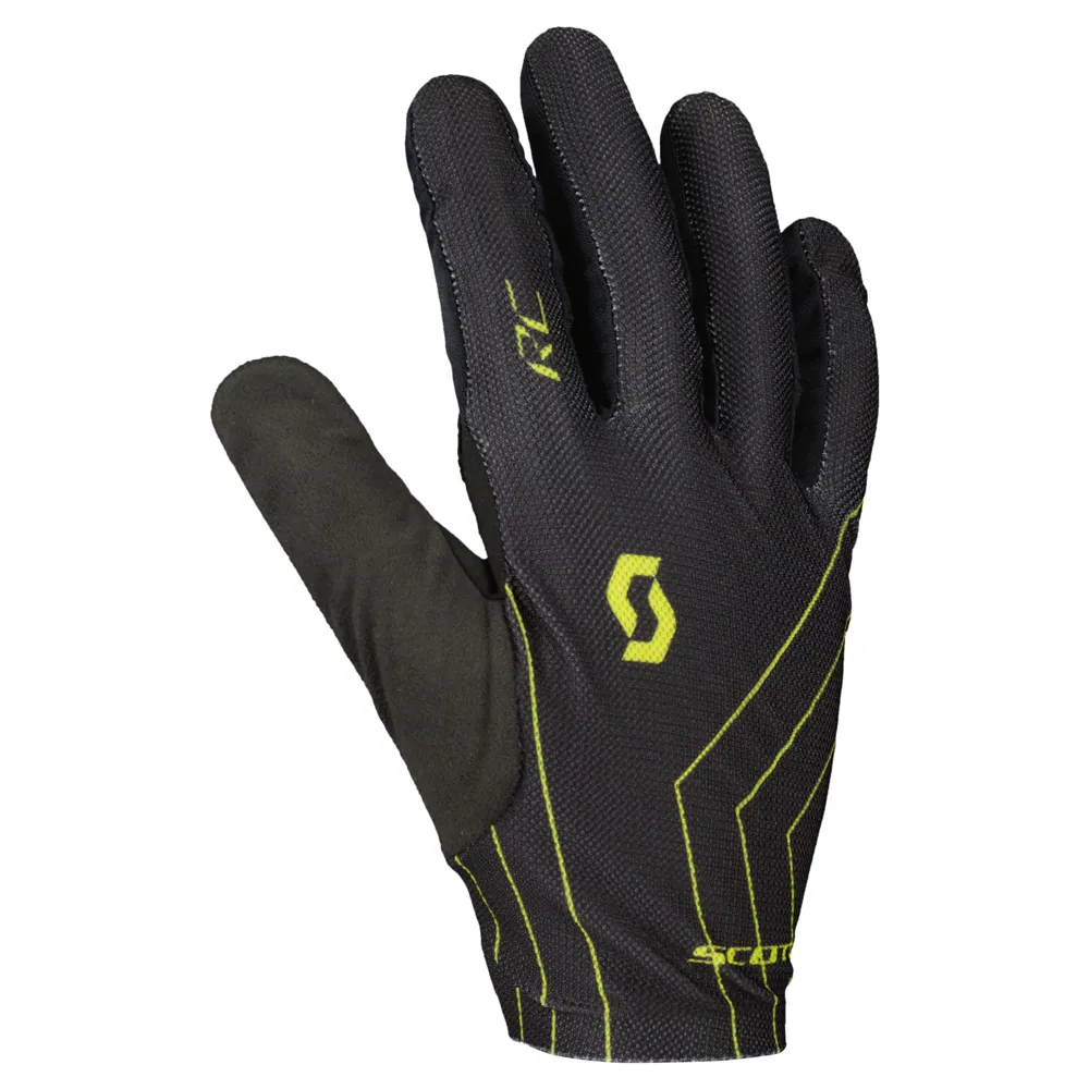 uPRISE Bikes Scott RC Team Long Finger Gloves - Black/Sulphur Yellow | Price match, 365 day return s, 18-Month Warranty, Finance Available & Free UK Delivery