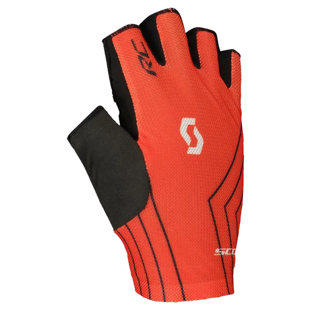 uPRISE Bikes Scott RC Team Short Finger Gloves - Fiery Red/Dark Grey | Price match, 365 day return s, 18-Month Warranty, Finance Available & Free UK Delivery